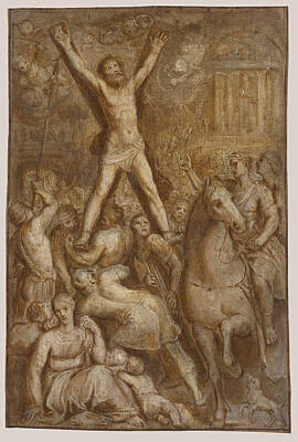  Painting - The Martyrdom Of Saint Andrew by Otto van Veen