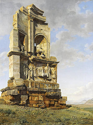 Giovanni Battista Lusieri Painting - The Monument To Philopappos. Athens by Giovanni Battista Lusieri