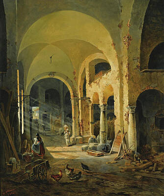  Painting - The Old Monastery by Anton Altmann the Younger