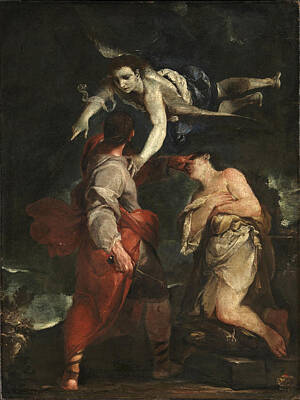 Giuseppe Maria Crespi Painting - The Sacrifice Of Abraham by Giuseppe Maria Crespi
