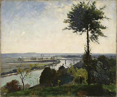 Carl Fredrik Hill Painting - The Tree And The River IIi. The Seine At Bois-le-roi by Carl Fredrik Hill