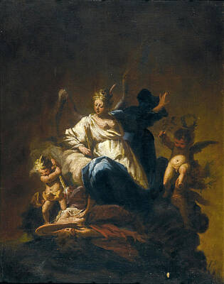  Painting - The Victory Of Virtue Over Vice by Francesco Conti