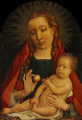 Michel Sittow Painting - The Virgin And Child by Michel Sittow