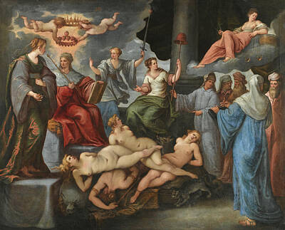  Painting - Triumph Of The Virtues Over The Vices by Paolo Fiammingo