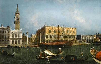 Michele Marieschi Painting - Venice A View Of The Molo From The Bacino Di San Marco by Michele Marieschi