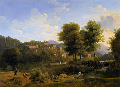 Painting - View Of A Town In The Sabine Hills by Jean-Victor Bertin
