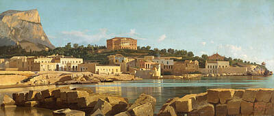 Francesco Lojacono Painting - View Of Acquasanta. Palermo by Francesco Lojacono