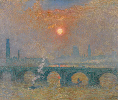 London Painting - Waterloo Bridge London by Emile Claus