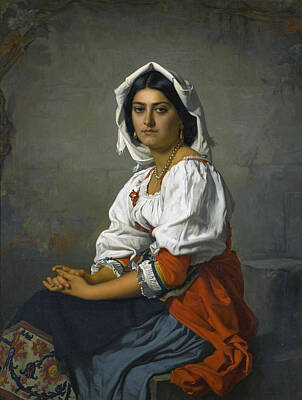  Painting - Young Italian Woman by Henri Lehmann