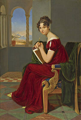 Painting - Young Lady With Drawing Utensils by Carl Christian Vogel von Vogelstein