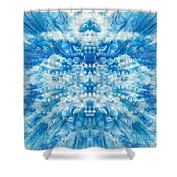 A New Wind Abstract Redux Shower Curtain by Wbk