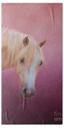 Pretty In Pink - Palomino Pony Beach Towel by Michelle Wrighton