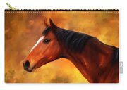 Summers End Quarter Horse Painting Carry-all Pouch by Michelle Wrighton