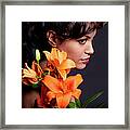 Woman With Lily Flowers Framed Print by Artur Bogacki - 1-woman-with-lily-flowers-artur-bogacki