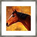 Summers End Quarter Horse Painting Framed Print by Michelle Wrighton