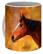 Summers End Quarter Horse Painting Coffee Mug by Michelle Wrighton