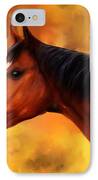 Summers End Quarter Horse Painting IPhone Case by Michelle Wrighton