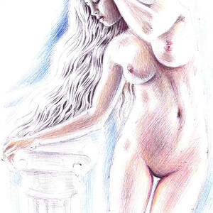 Nude Woman With Yellow Roses Painting By Chirila Corina Fine Art America