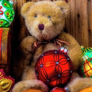 Basketful Of Christmas Ornaments Photograph By Garry Gay Fine Art America