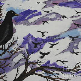 100  Black Crows Flying High. by Jeffrey Koss