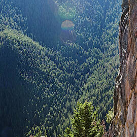 A Athletic Man Rock Climbing In Montana