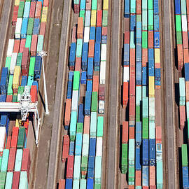 Aerial View Of A Large Container by Opla