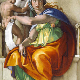 Delphic Sibyl by Michelangelo di Lodovico Buonarroti Simoni