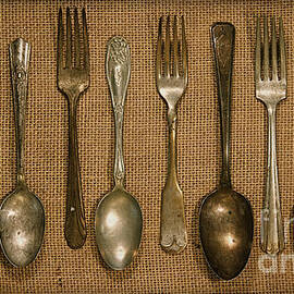 Kitchen Dining Utensils of Silverware and Flatware with Forks Sp by ELITE IMAGE photography By Chad McDermott