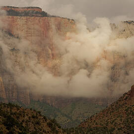 Mountain, Cliffs And Canyons In Zion by Jose Azel