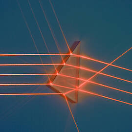 Rays Of Light And Triangular Prism by Science Stock Photography