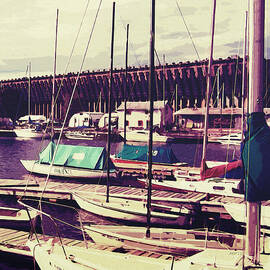Sailboats In Dock by Phil Perkins