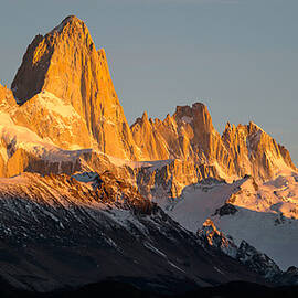 Snowcapped Mountain Range, Mt Fitzroy by Panoramic Images