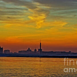 Sunset over Milwaukee by Mary Machare