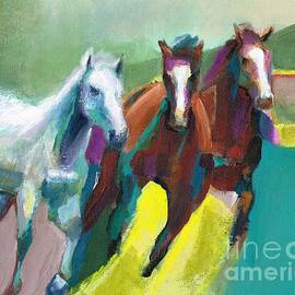 Three Horses on the Diagonal by Frances Marino