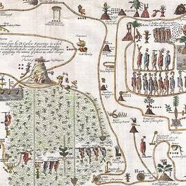 1704 Gemelli Map of the Aztec Migration from Aztlan to Chapultapec by Paul Fearn