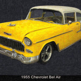 1955 Chevy Bel AIr mixed media by Flees Photos