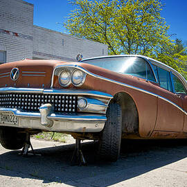 1958 Buick Limited Waiting for Repair in Dows Iowa by Mary Lee Dereske