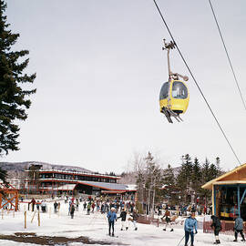 1960s Ski Lodge Bright Yellow Bubble by Vintage Images