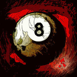 8 Ball Billiards Abstract by David G Paul