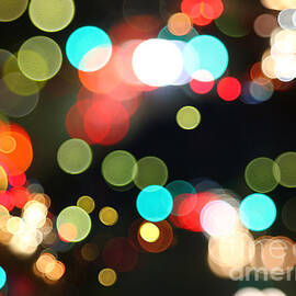Abstract Colorful Round Bokeh Lights by Beverly Claire Kaiya