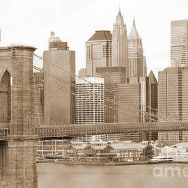 Brooklyn Bridge and Manhattan vintage by RicardMN Photography