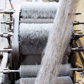 Carding Machine In Woollen Mill by Science Photo Library