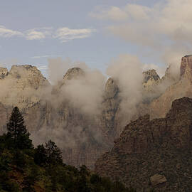 Mountain, Cliffs And Canyons In Zion by Jose Azel