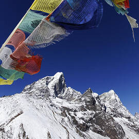 Prayer Flags and Mountains by Robert Preston