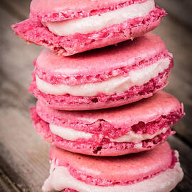 Raspberry macarons retro by Jane Rix