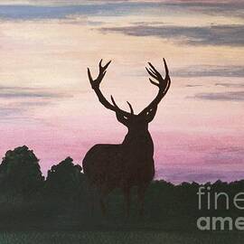 Red Stag at dusk