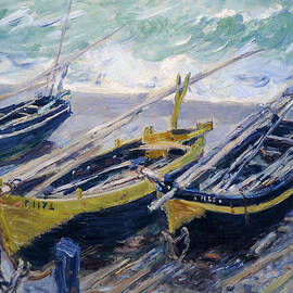 Three Fishing Boats by Claude Monet
