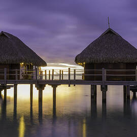 Overwater Bungalows in Tahiti by Mel Ashar