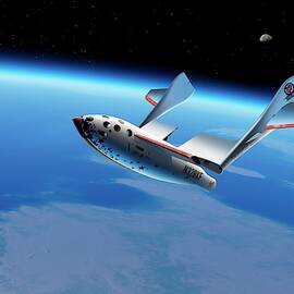 Spaceshipone In Orbit by Science Photo Library