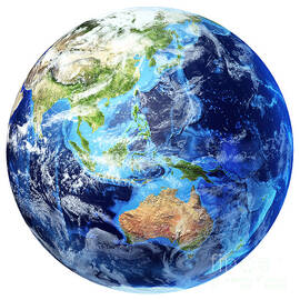 3d Rendering Of Planet Earth by Leonello Calvetti